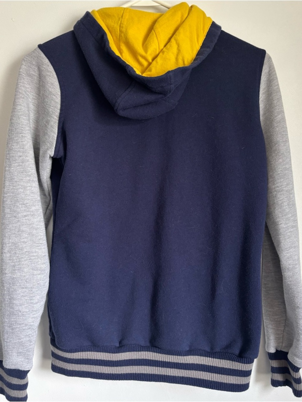 Navy & Gray Hooded Zip-Up Jacket with Yellow M Logo
UofM merchandise - Picture 2 of 3